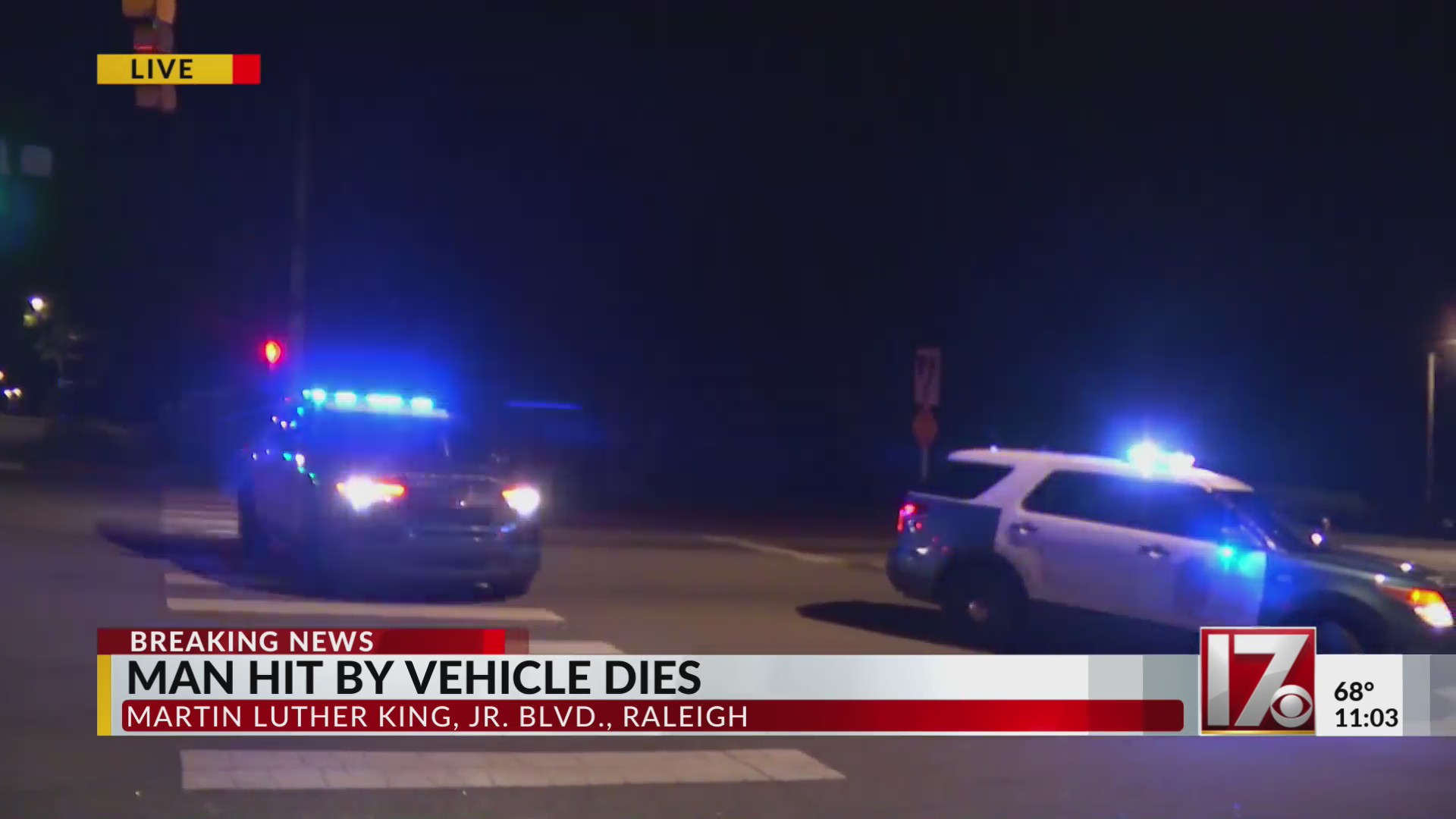 Pedestrian dies after he’s hit by car in Raleigh: Police – CBS17.com