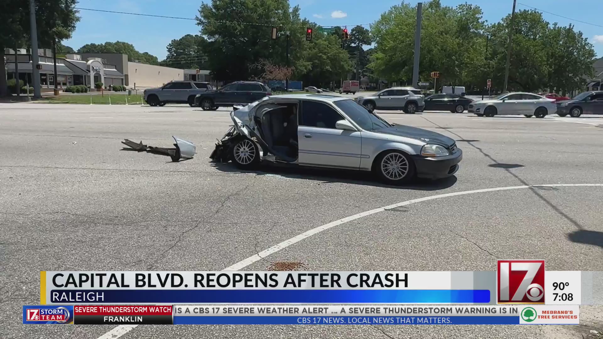 Driver charged in Raleigh crash on Capital Boulevard – CBS17.com