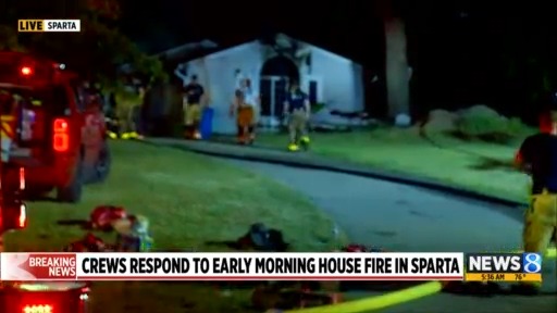 Crews respond to house fire near Sparta – WOODTV.com