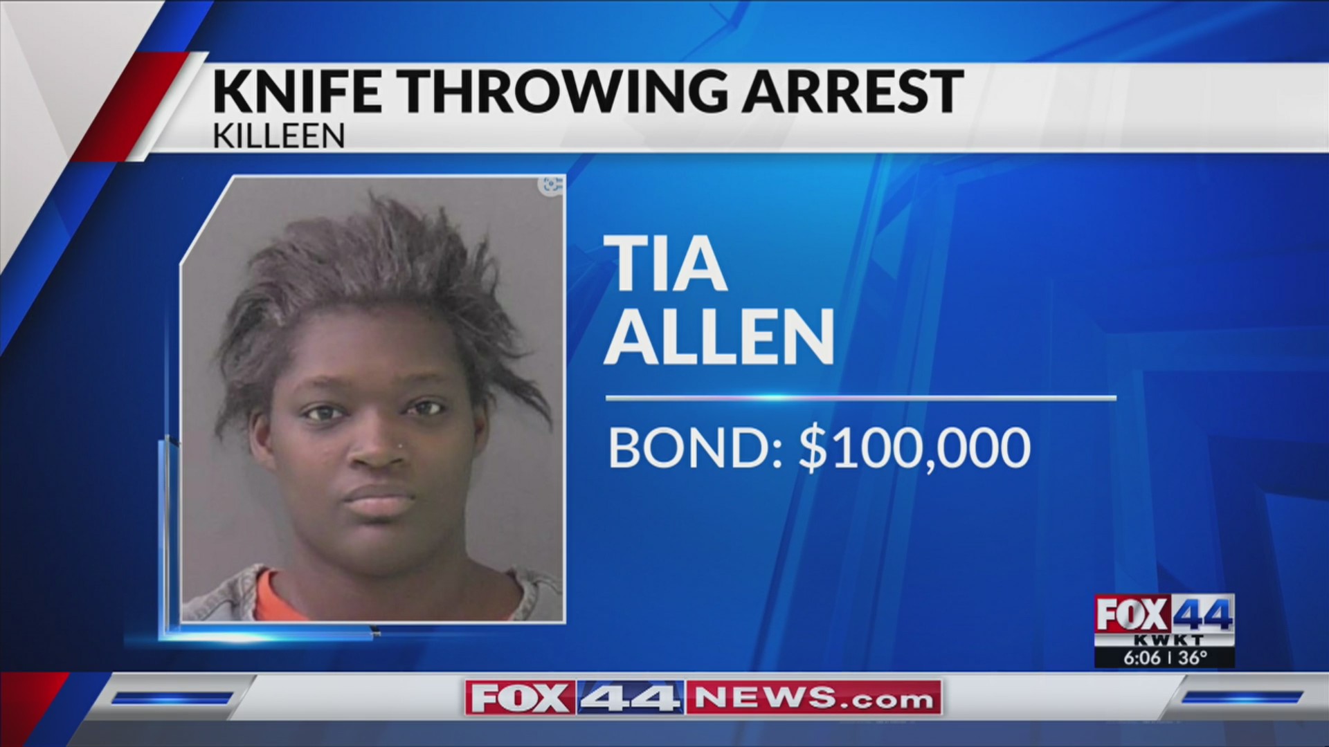 Woman held after knife throwing incident – KWKT – FOX 44