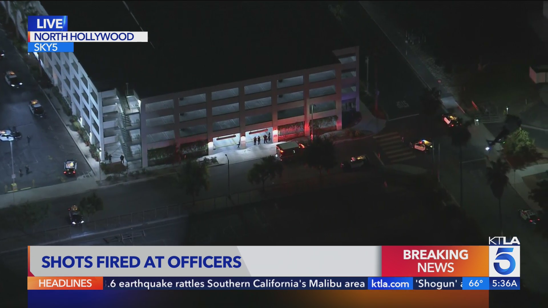 Report of shots fired at police officers in North Hollywood – KTLA