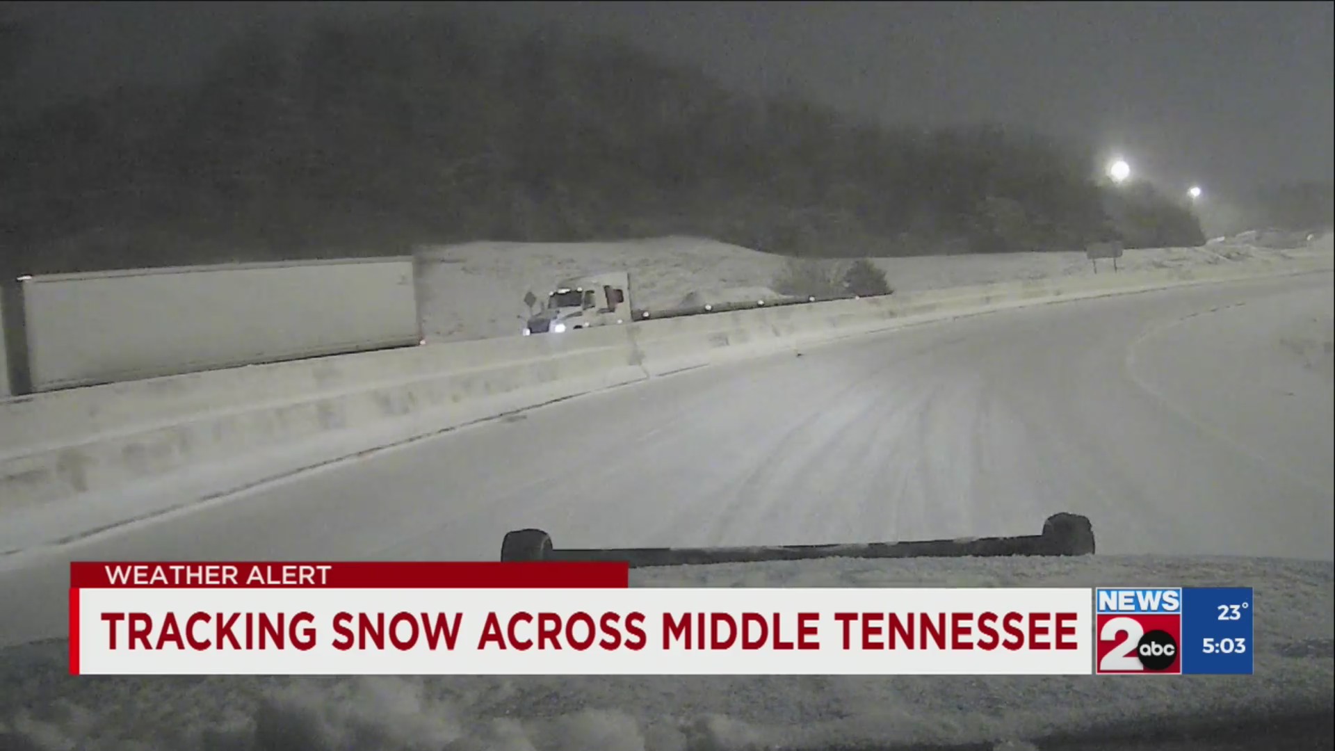 Slick road conditions along I-65 South – WKRN News 2