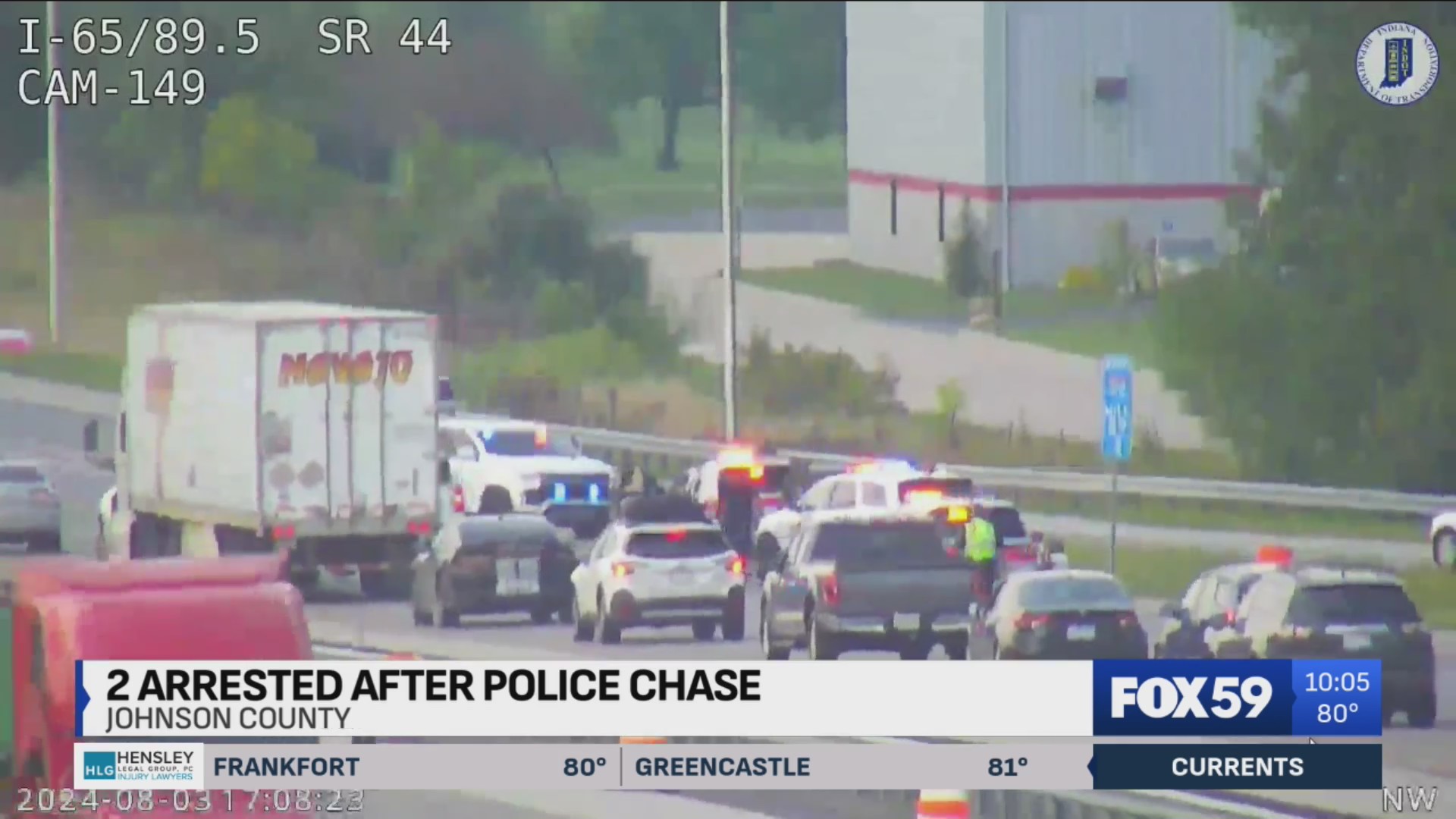 2 arrested after high-speed police chase, 2 kids in back seat – Fox 59