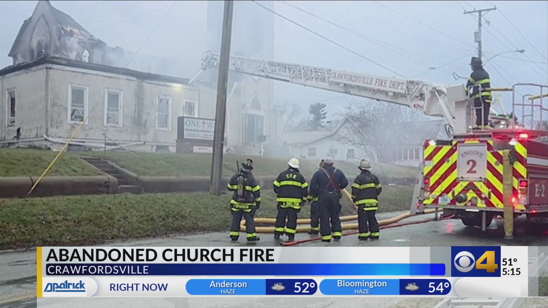 Fire crews battle fire at historic church in Crawfordsville – Fox 59