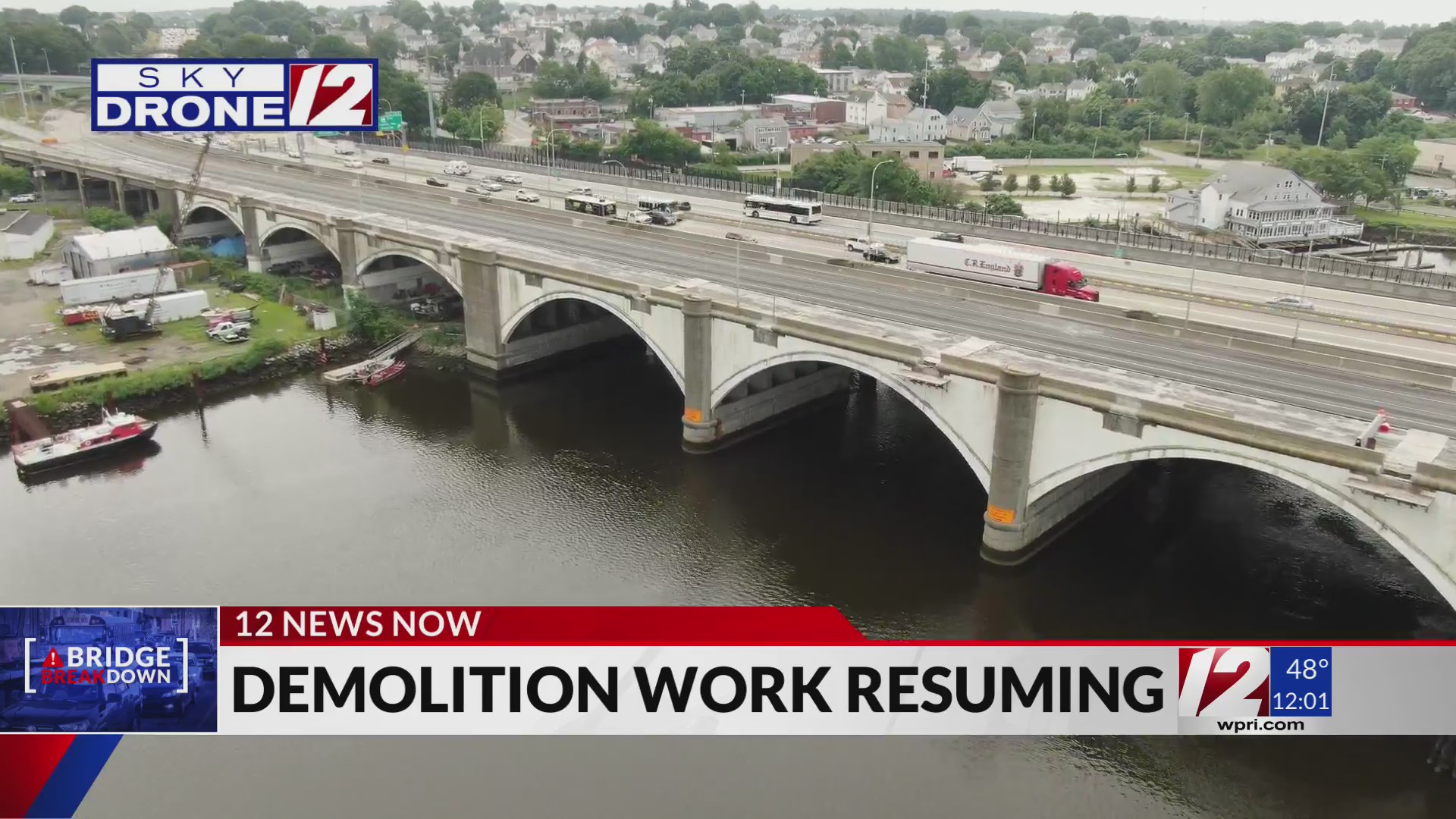 Washington Bridge Problem Demolition of the Washington Bridge resumes – WPRI.com