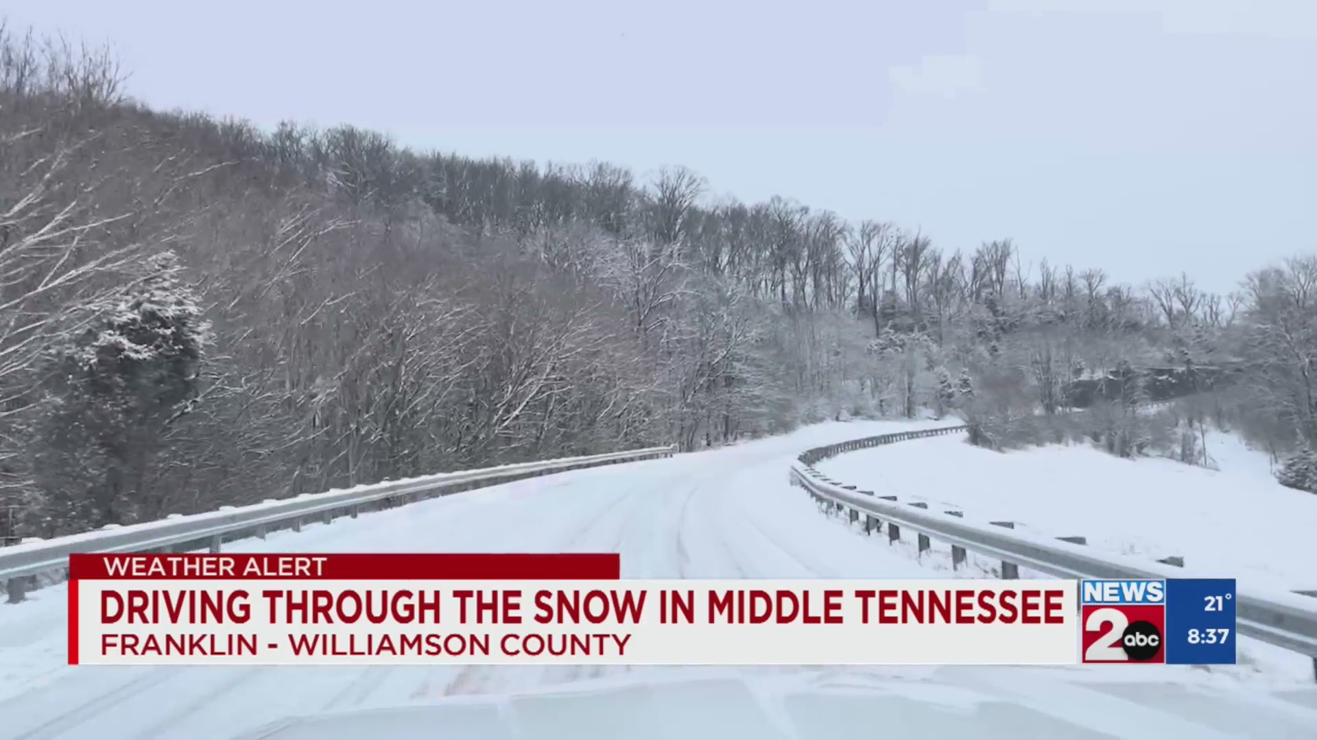 Conditions along Moore’s Lane extension in Williamson County – WKRN News 2