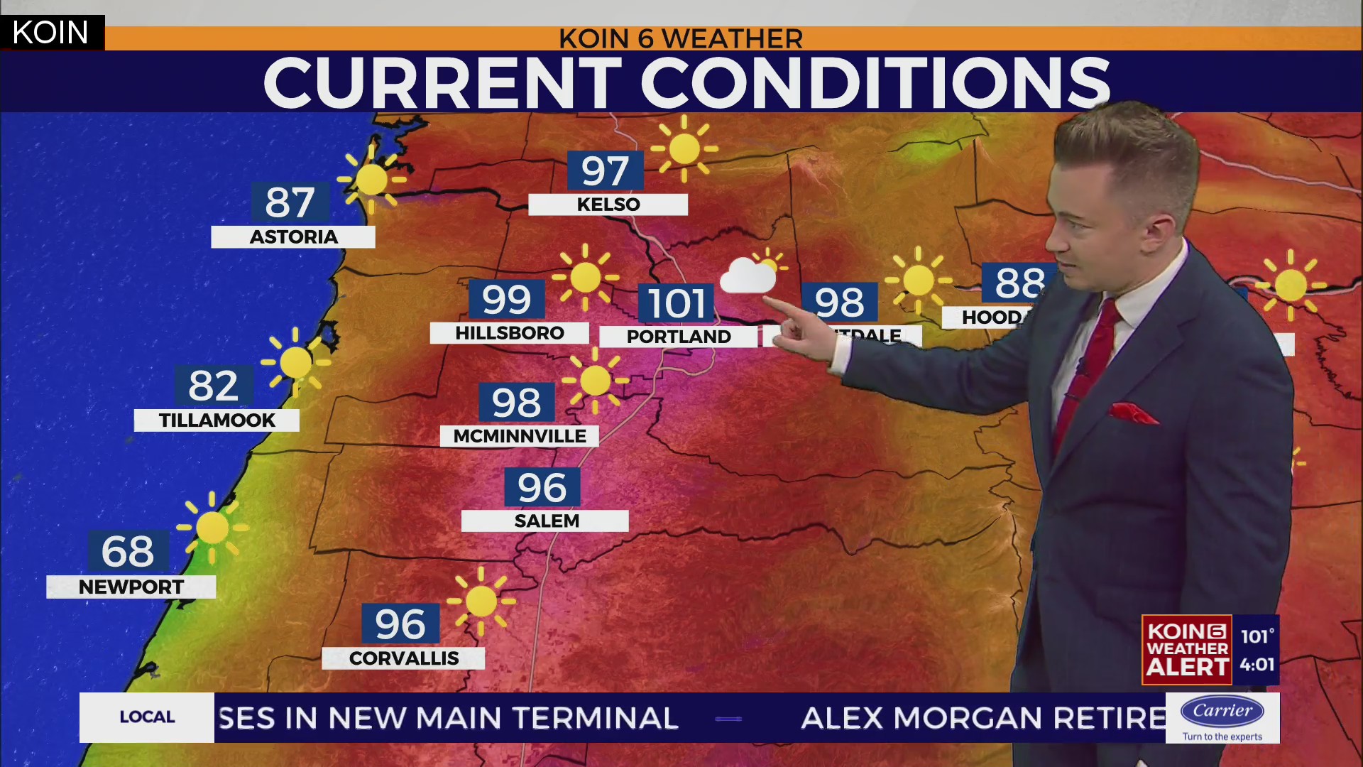Record-breaking heat in Portland Thrusday – KOIN.com