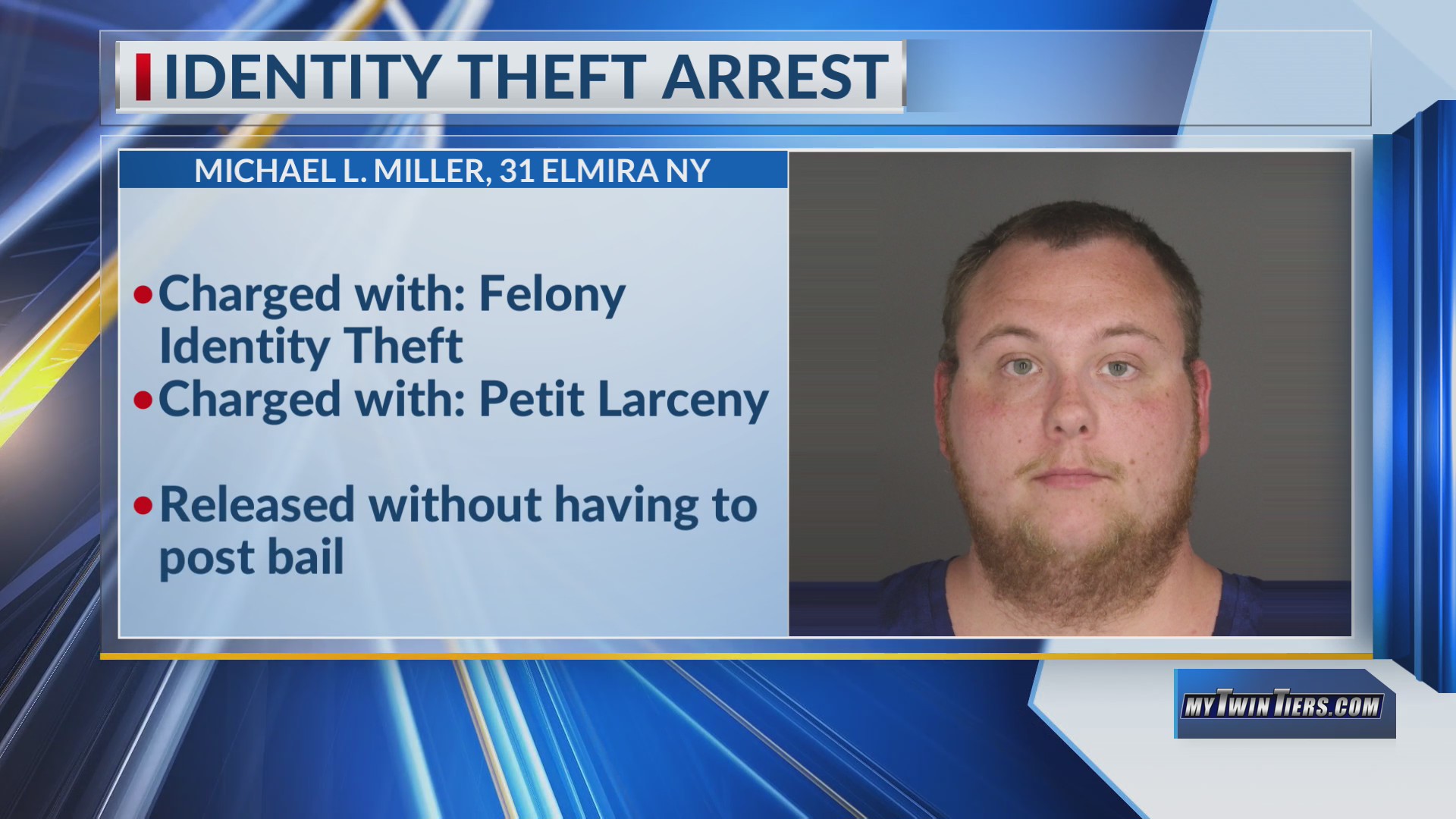 Elmira man arrested on identity theft charge in July – WETM ...