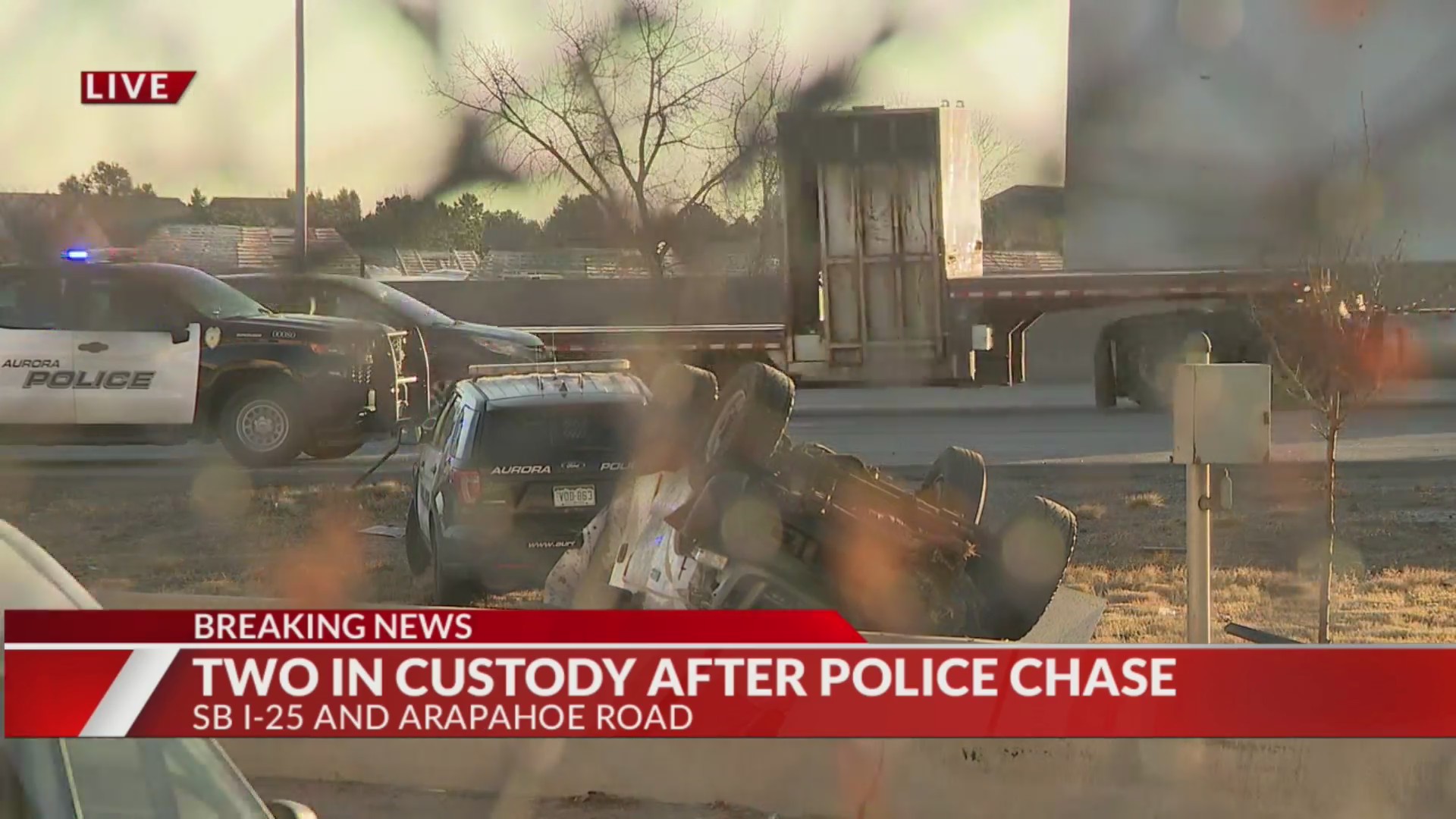 2 suspects in custody after shots fired at police during chase, crash ...
