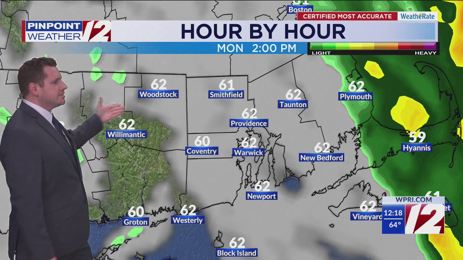 WPRI 12 Weather Forecast 10/20/25: Drying Out This Afternoon; Sunny ...