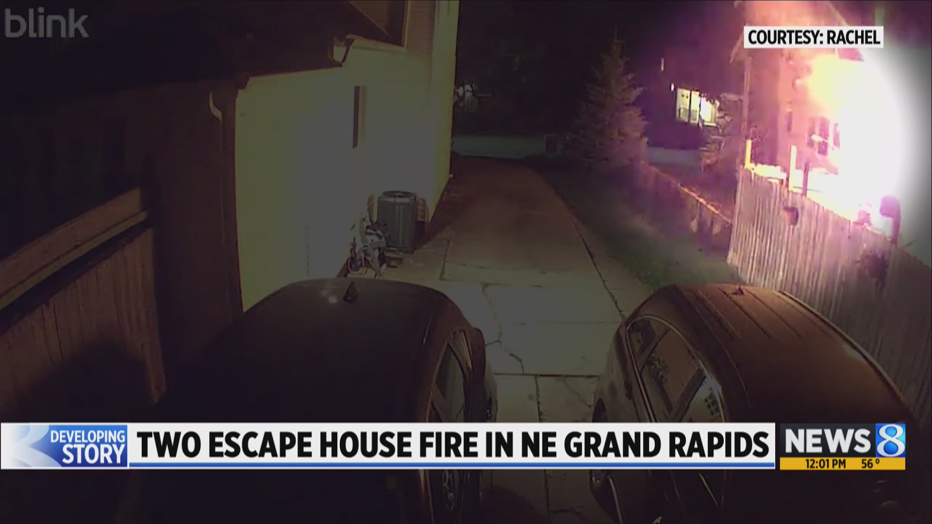 Video shows 2 escape house fire in northeast Grand Rapids – WOODTV.com