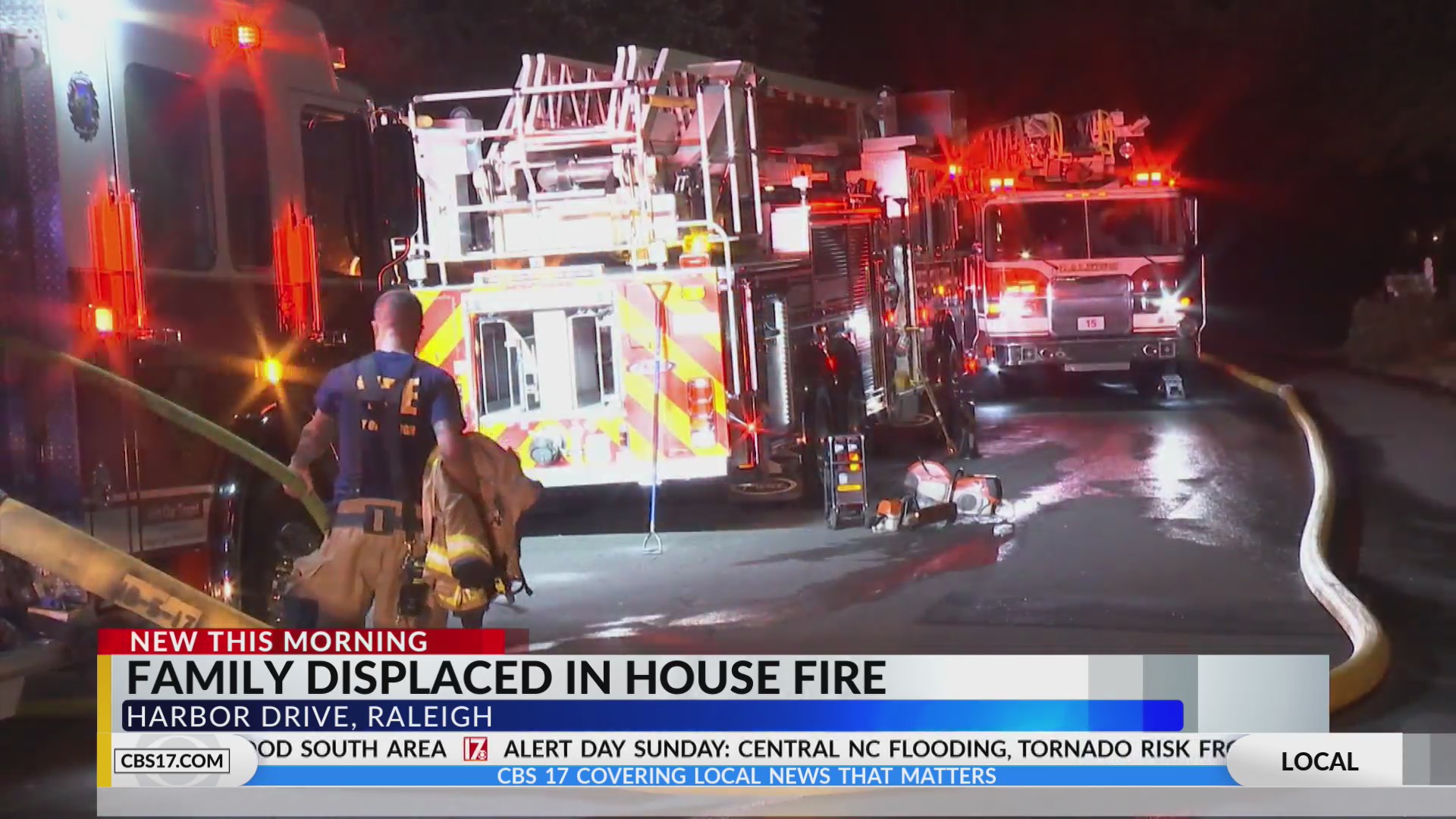3 displaced after major house fire in north Raleigh – CBS17.com