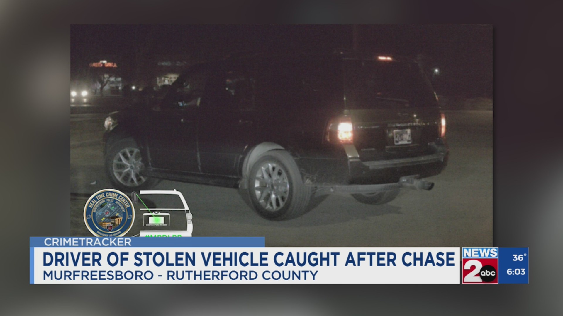 Driver of stolen vehicle caught after chase – WKRN News 2