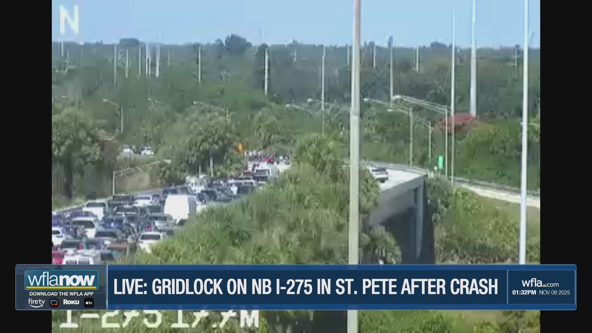 Major crash slows traffic on northbound I-275 in St. Pete – WFLA