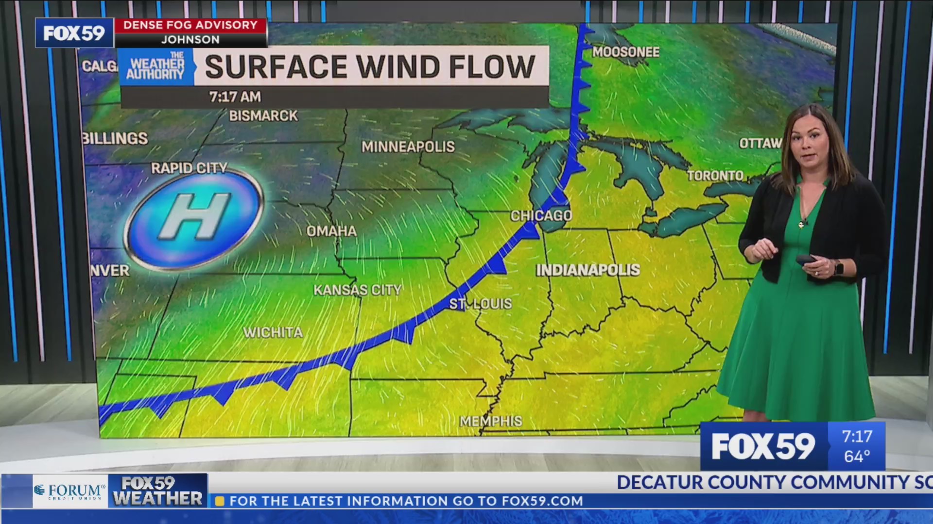 Cold front brings spotty showers to central Indiana – Fox 59