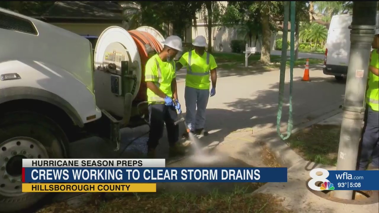 Hillsborough crews clear storm drains ahead of storm season – WFLA