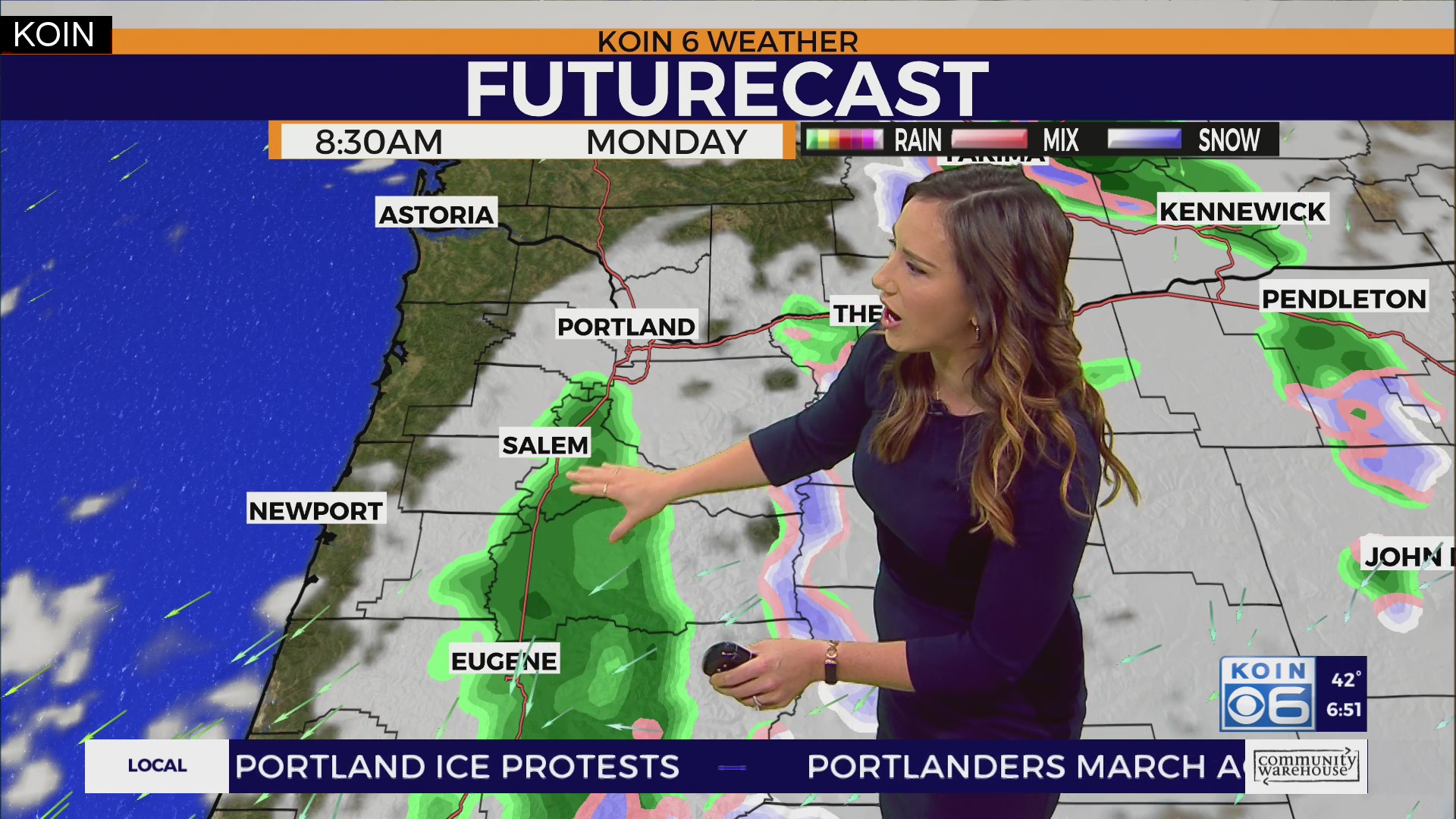 Weather forecast: Showers clear to sunshine Monday – KOIN.com