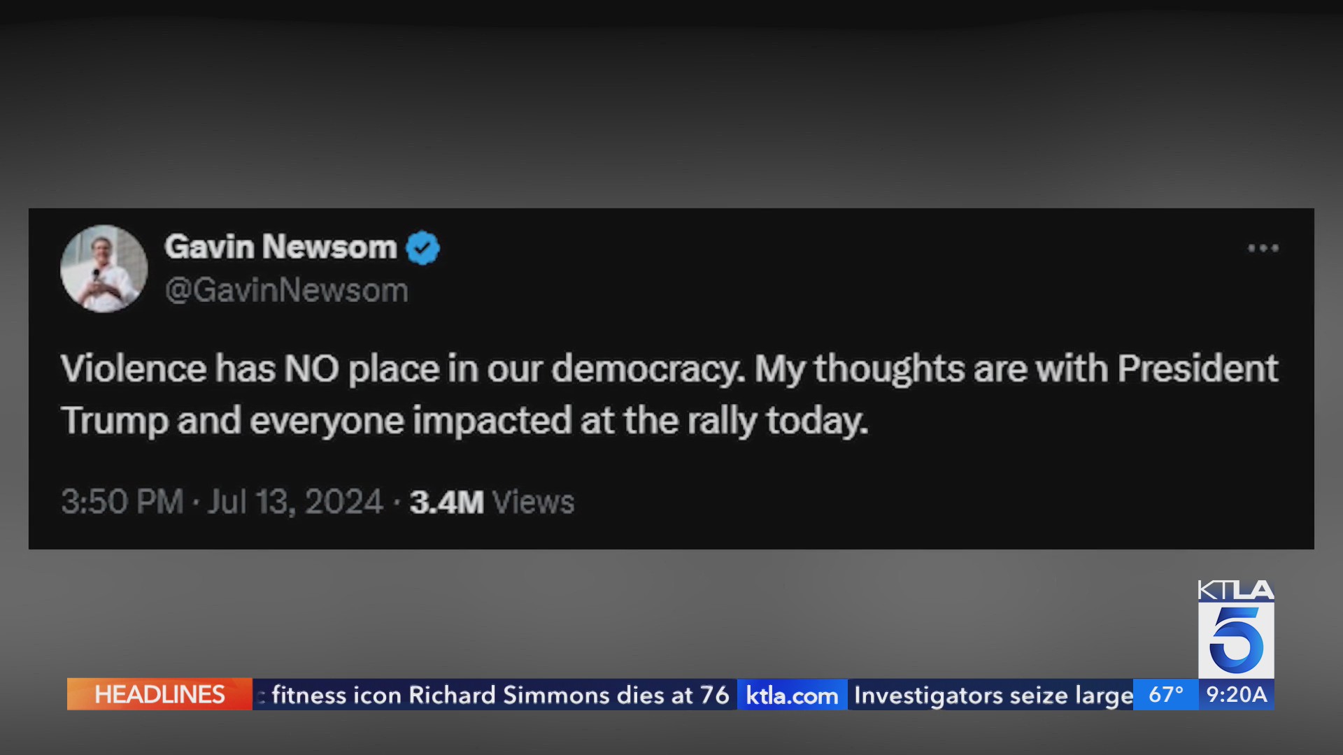 California politicians react to Trump assassination attempt – KTLA