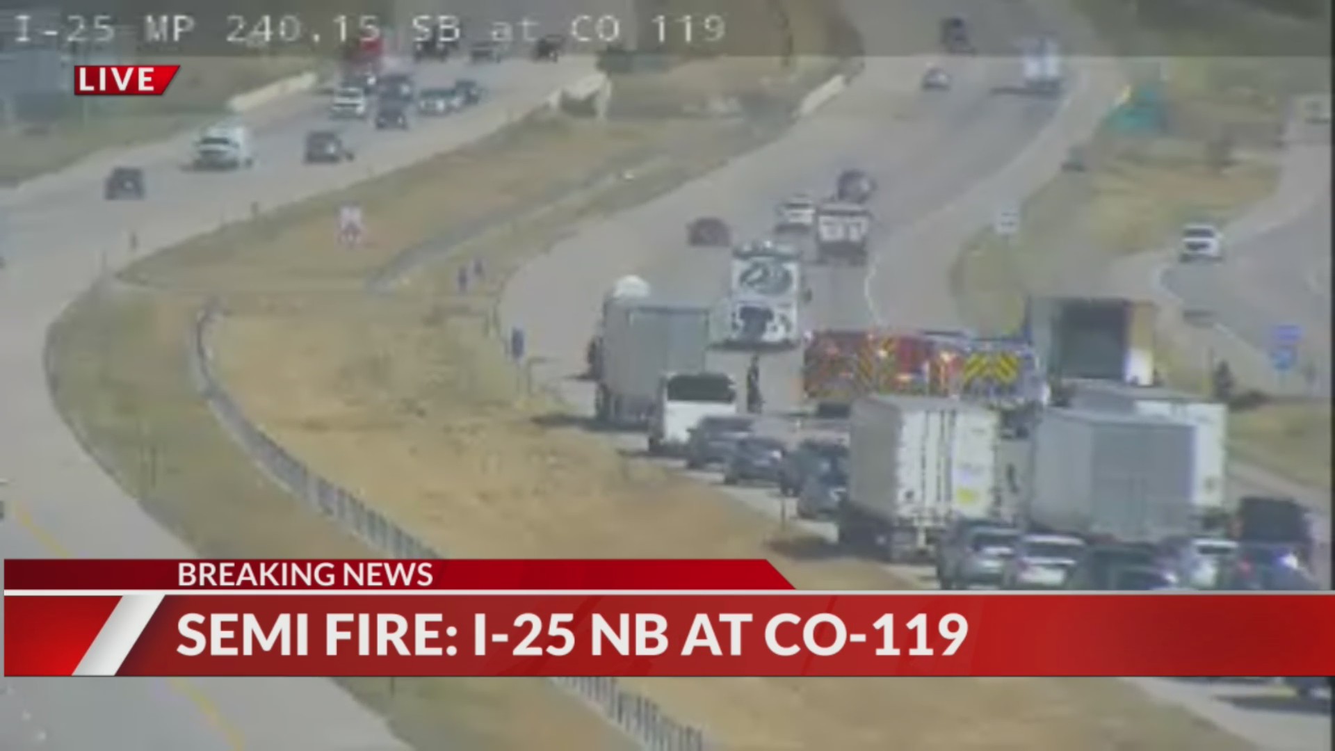 Semi fire closes northbound lanes on I-25 near Mead – FOX31 Denver