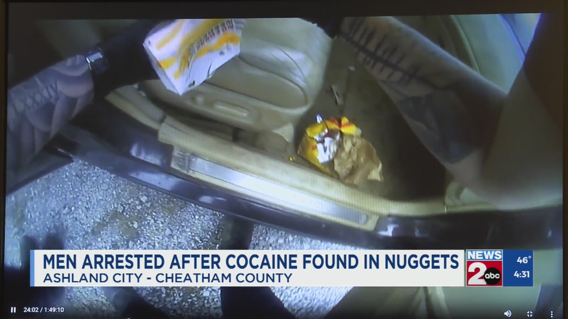 Father, son taken into custody after cocaine found in chicken nuggets ...