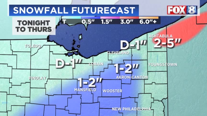 Minor accumulation possible with snow tonight – Fox 8 Cleveland WJW