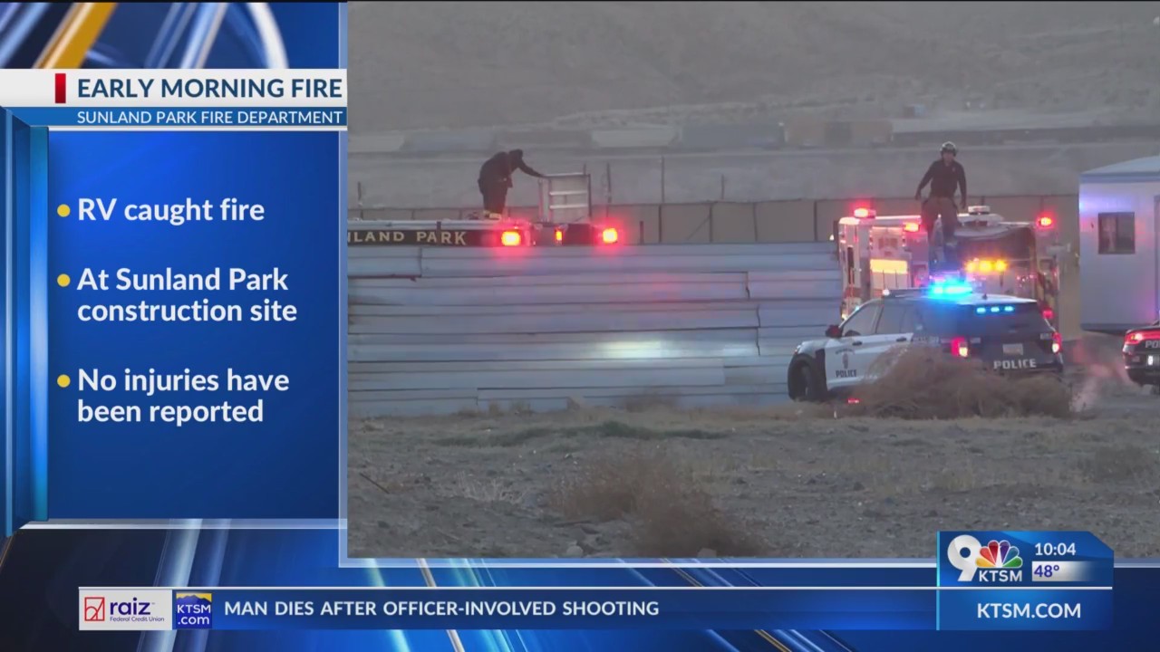 RV at construction site in Sunland Park catches fire – KTSM 9 News