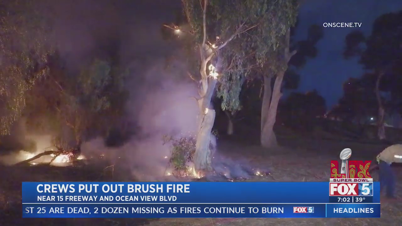 Crews put out brush fire near 15 freeway – FOX 5 San Diego & KUSI News