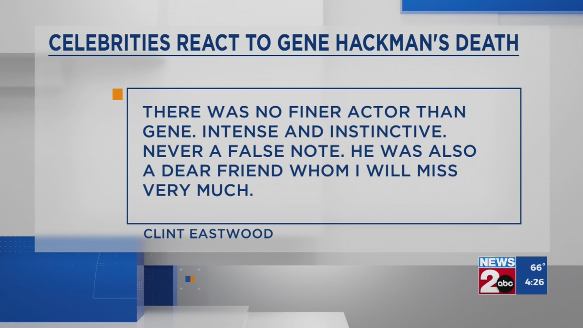 Celebrities react to Gene Hackman’s death WKRN News 2