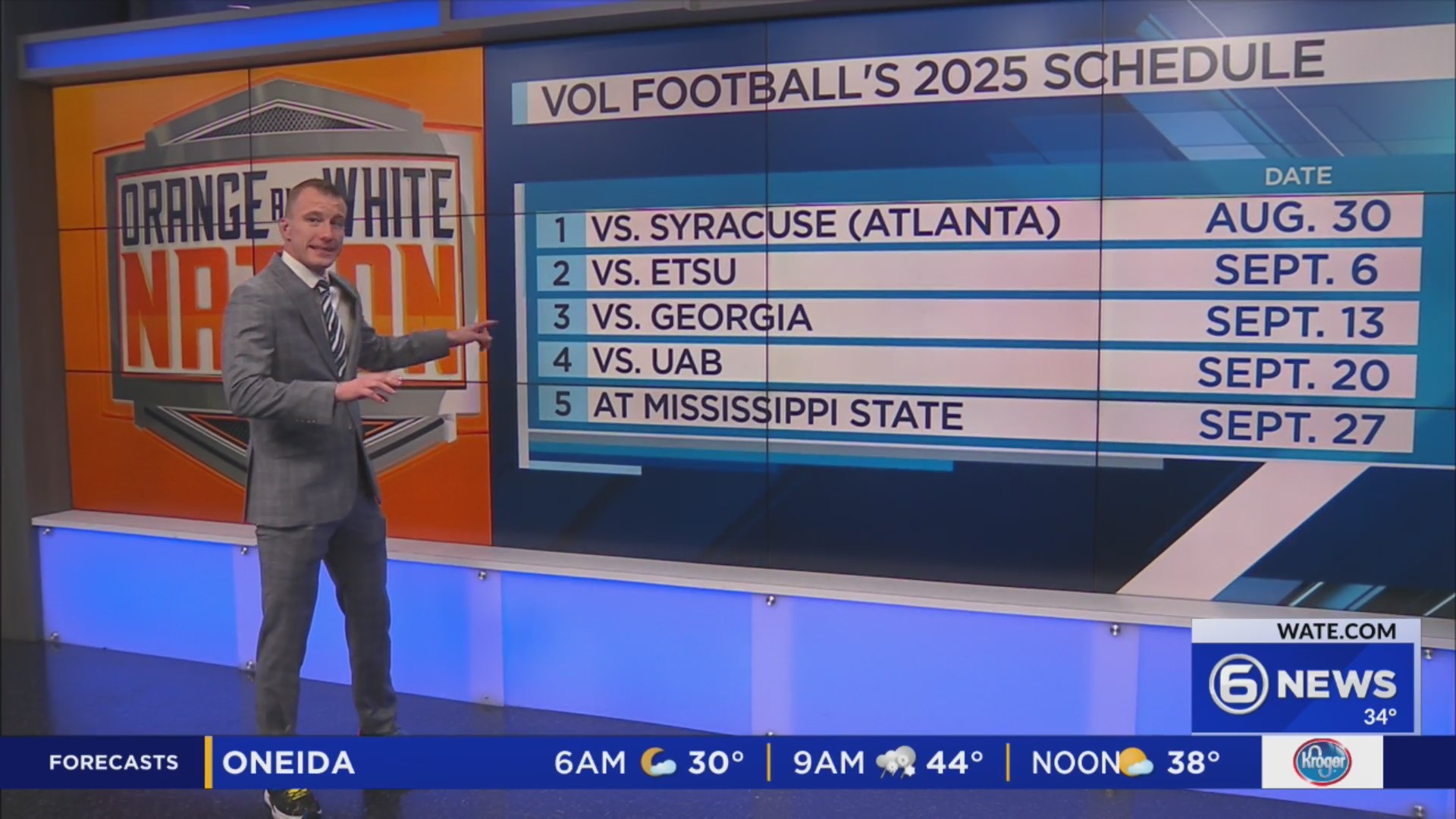 Full 2025 Tennessee Football schedule released – WHNT.com