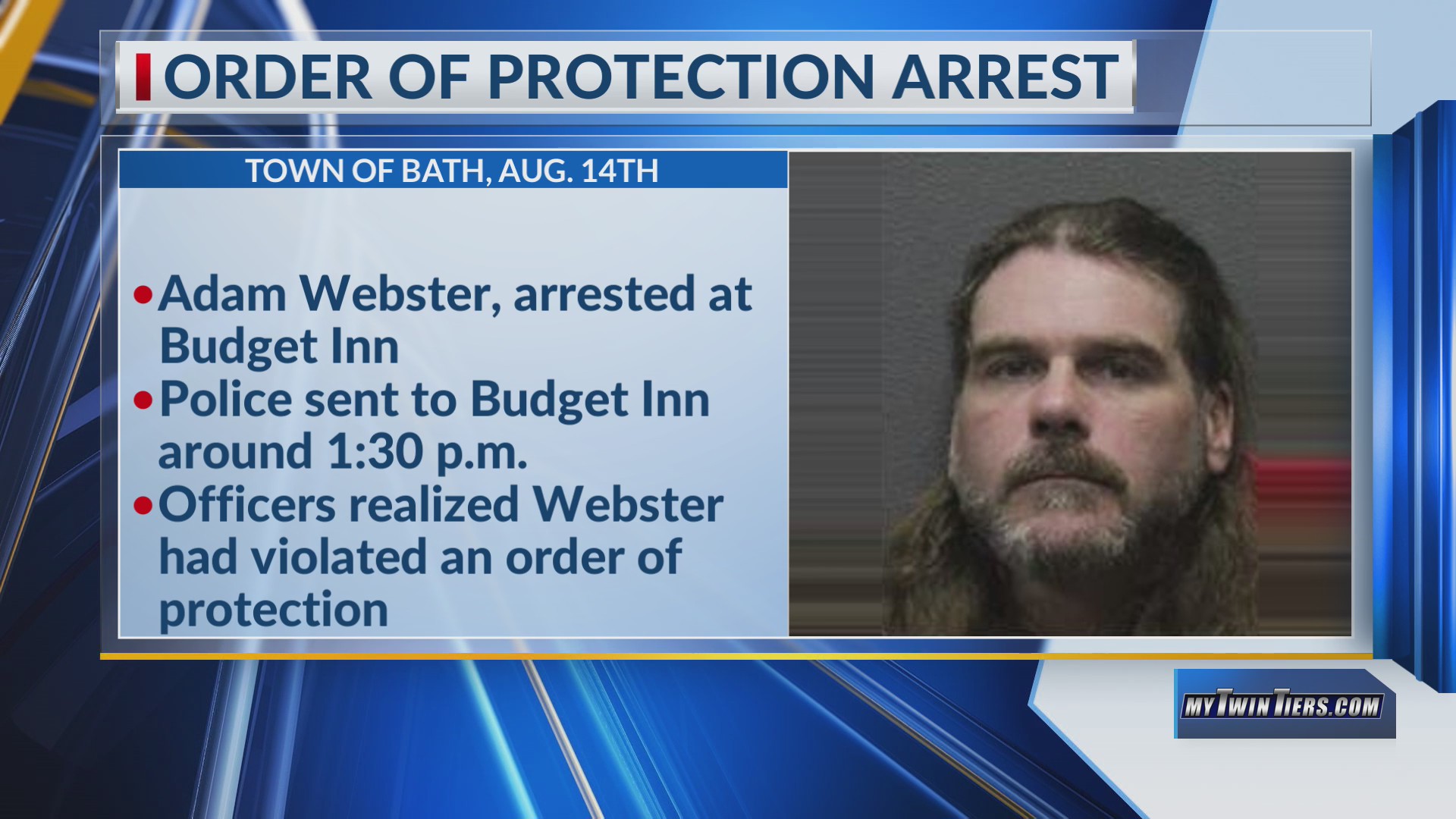 Bath man arrested after apparent protection order violation – WETM ...