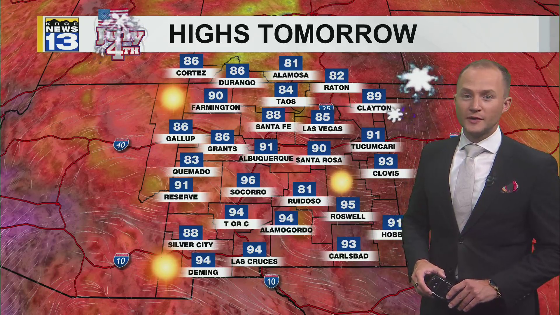 Much hotter, drier weather moves into New Mexico for the Fourth of July ...
