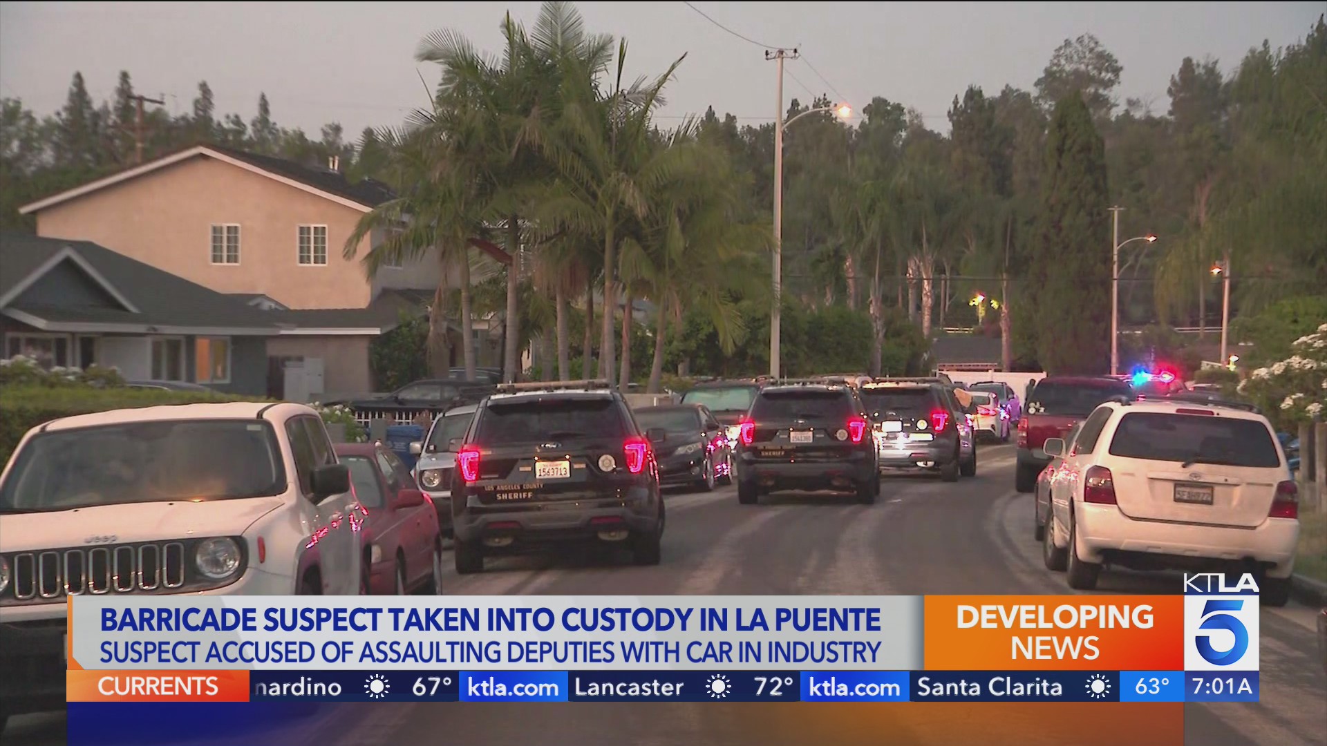 Barricade suspect taken into custody in La Puente – KTLA
