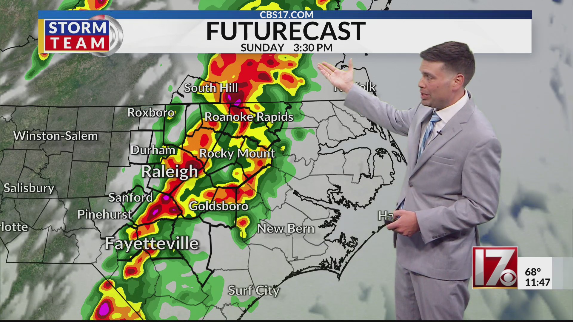 ALERT DAY: Central NC severe storms, tornado risk Sunday – CBS17.com