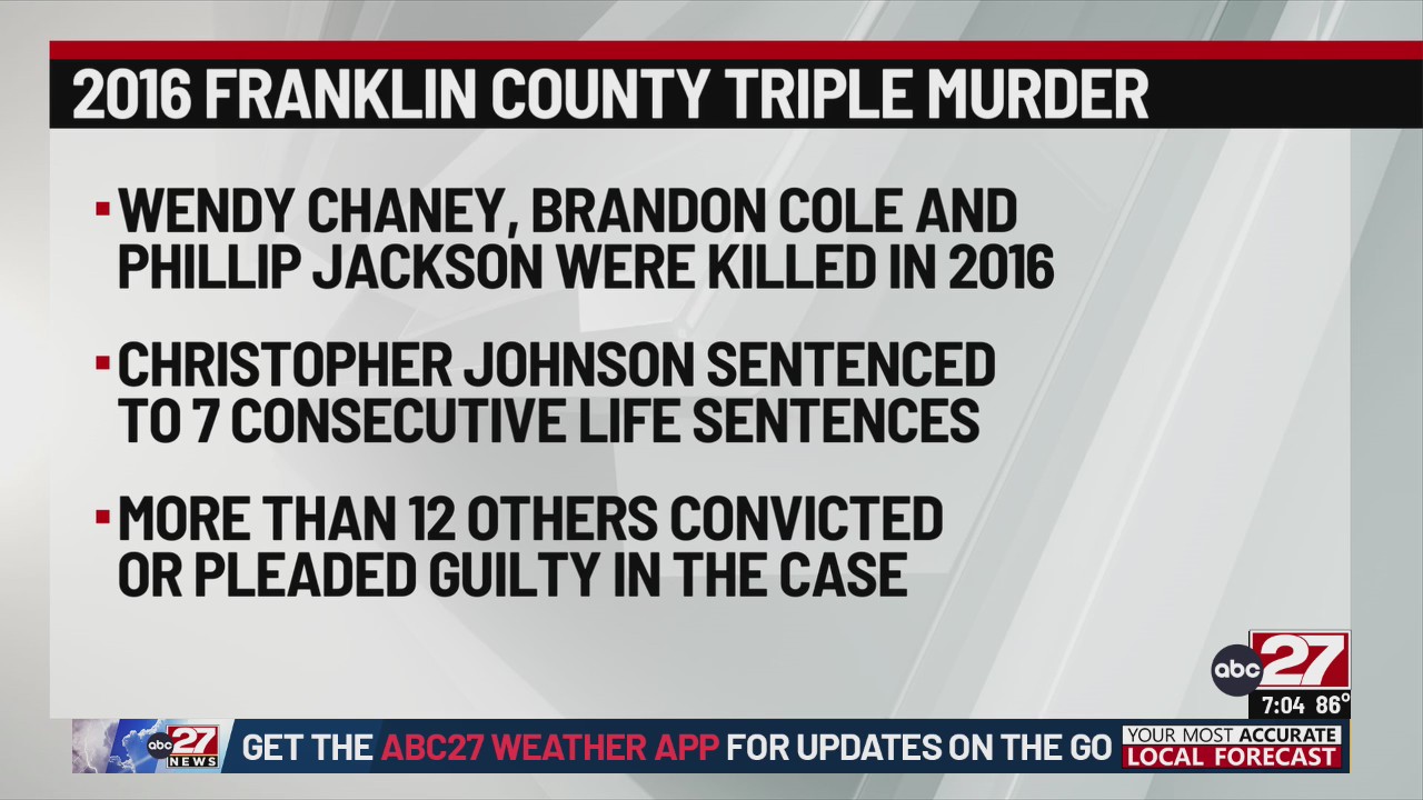 Man gets seven life sentences for Franklin County triple murder-for ...