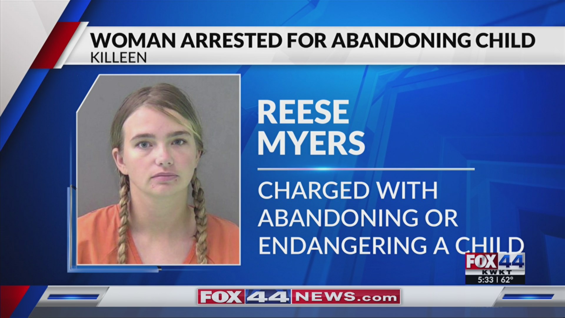Woman accused of leaving child alone while out of town – KWKT – FOX 44