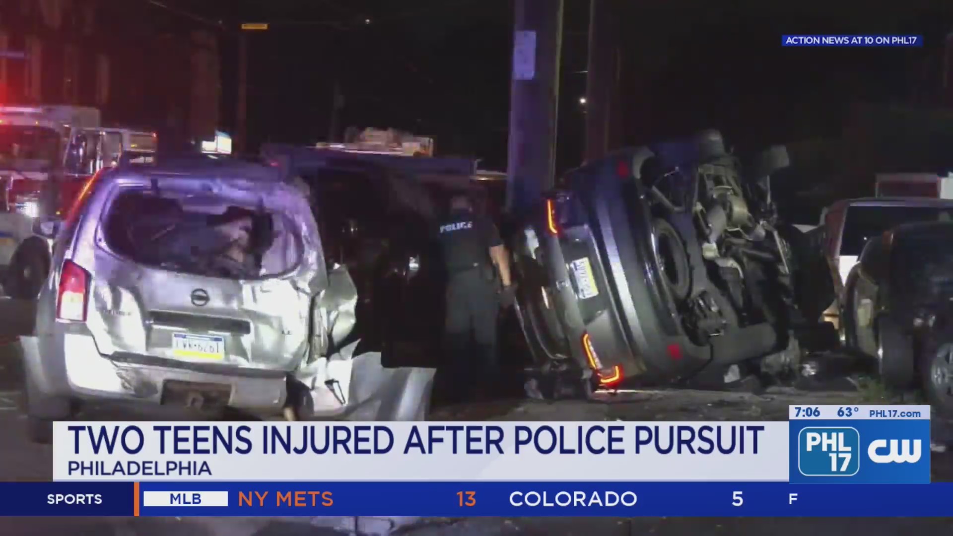 Two teenagers hospitalized after police chase ends in crash in Cobbs ...