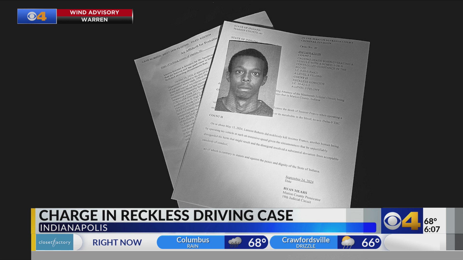 Indy driver charged with reckless homicide after Uber