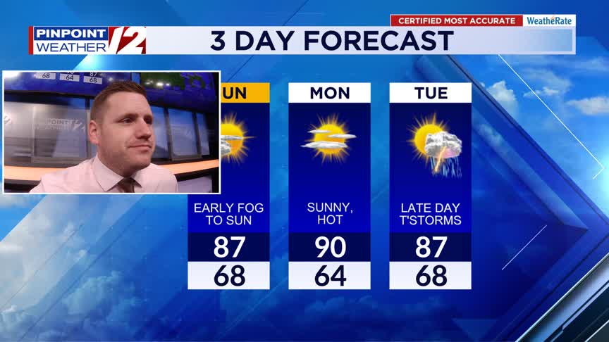 WPRI 12 Weather Now 6/29/25: Early Fog to Sun and Much Warmer Today ...