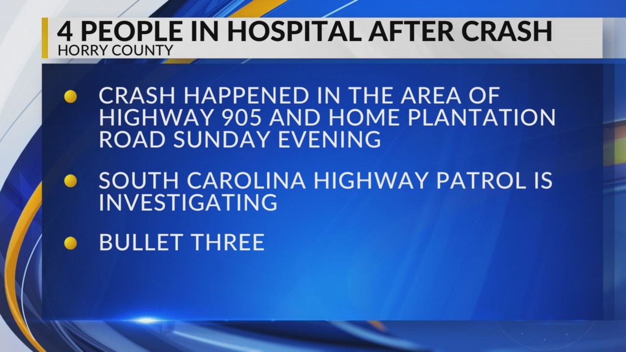 Crash leaves 4 with critical injuries, Horry County Fire Rescue says – WBTW