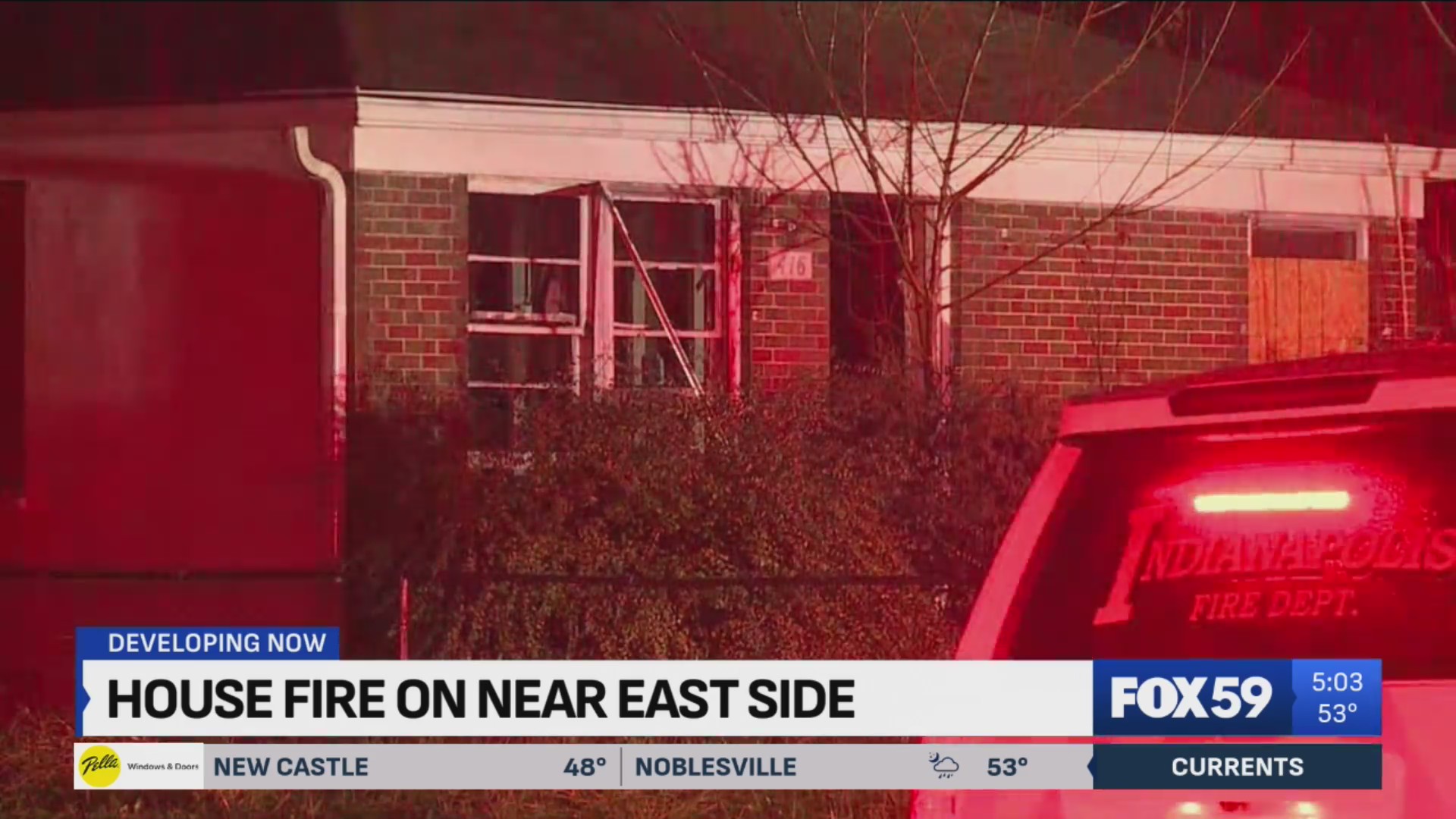 Crews battle house fire on near east side – Fox 59
