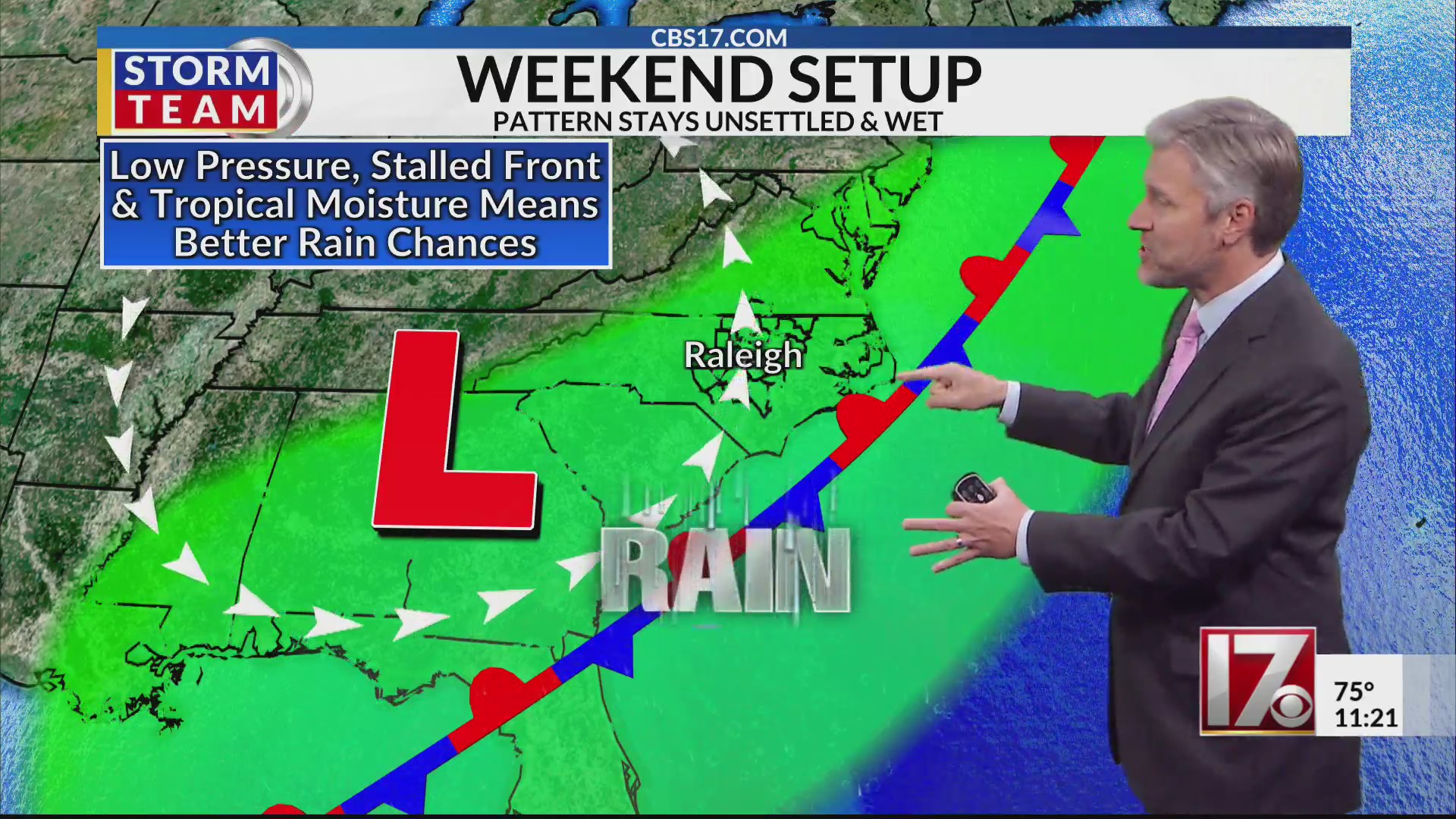 Wet start to Central NC weekend – CBS17.com