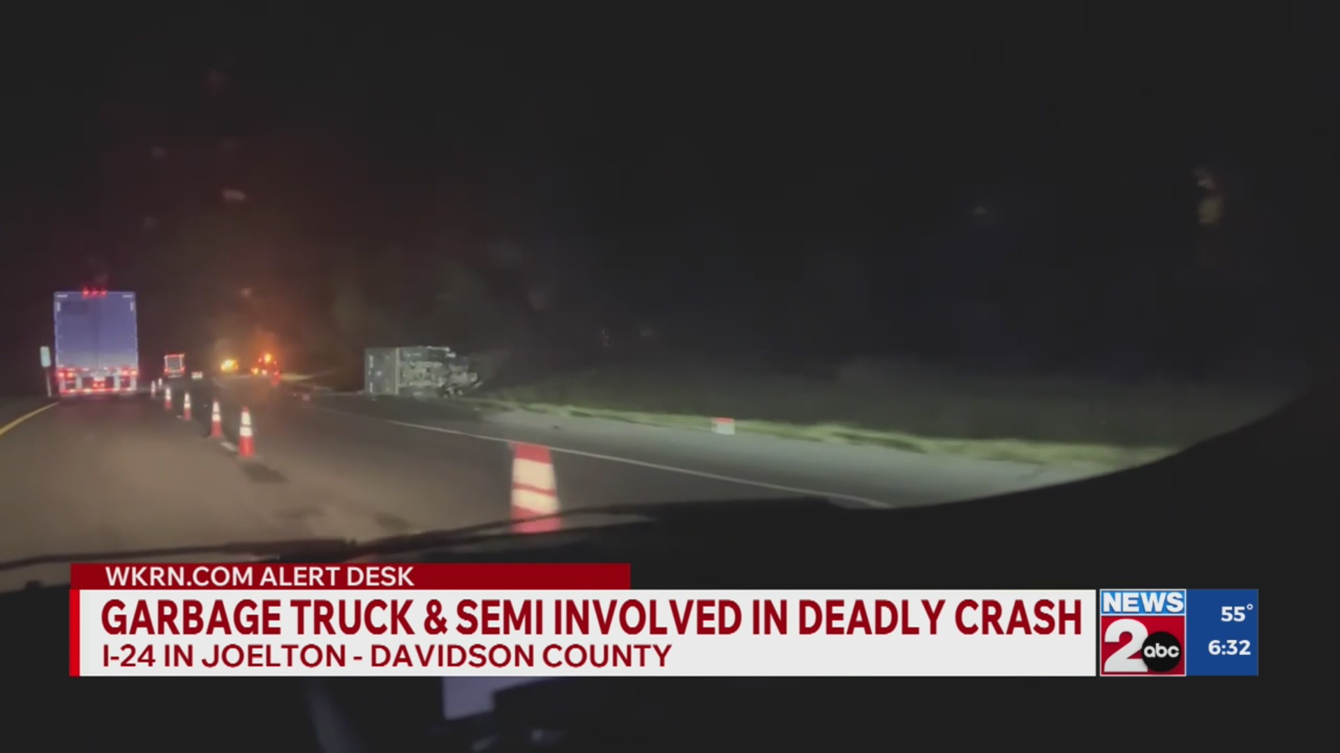 1 dead after crash involving garbage truck on I-24 – WKRN News 2