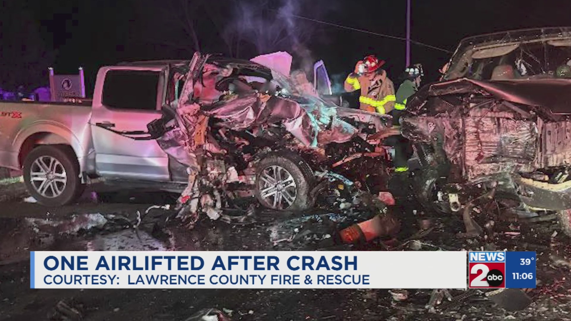 1 flown to hospital after Lawrence County crash – WKRN News 2