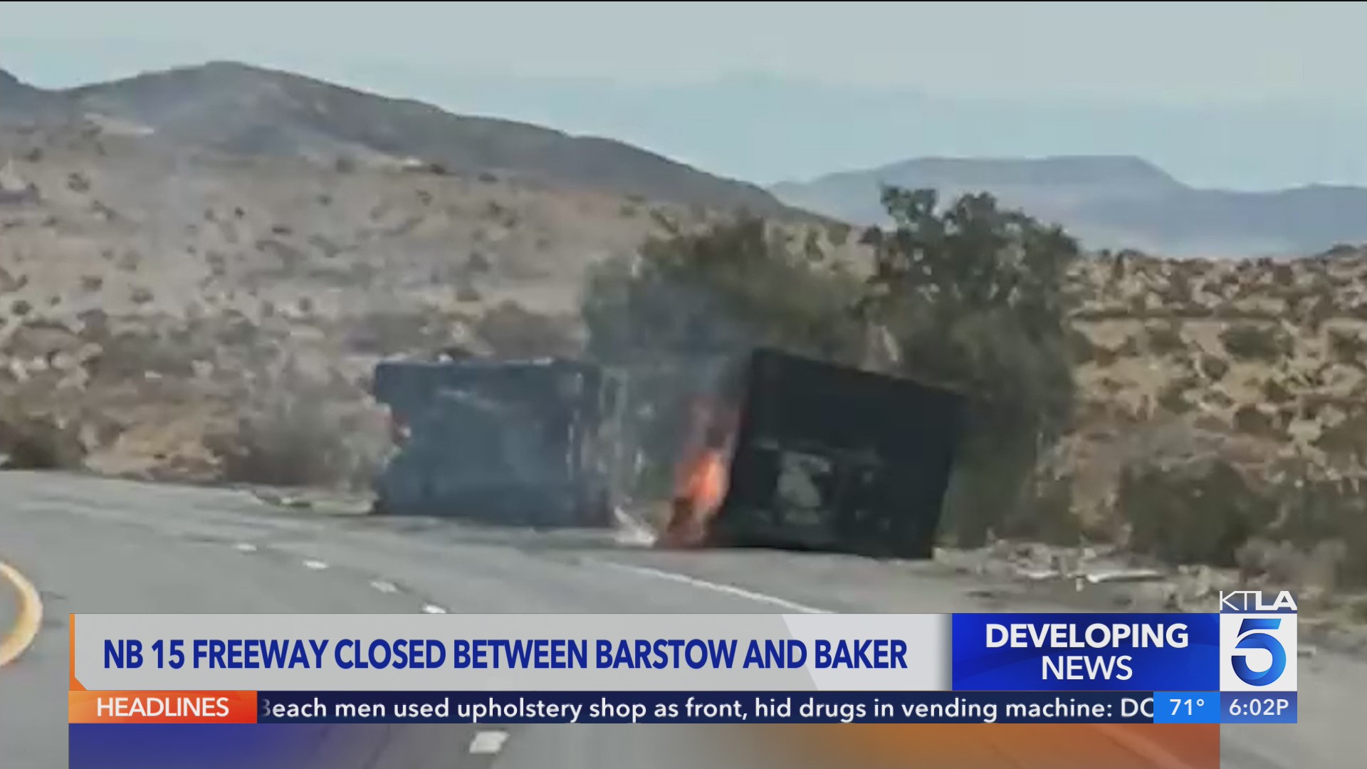 Drivers stuck between L.A. and Las Vegas as I-15 closure stifles ...