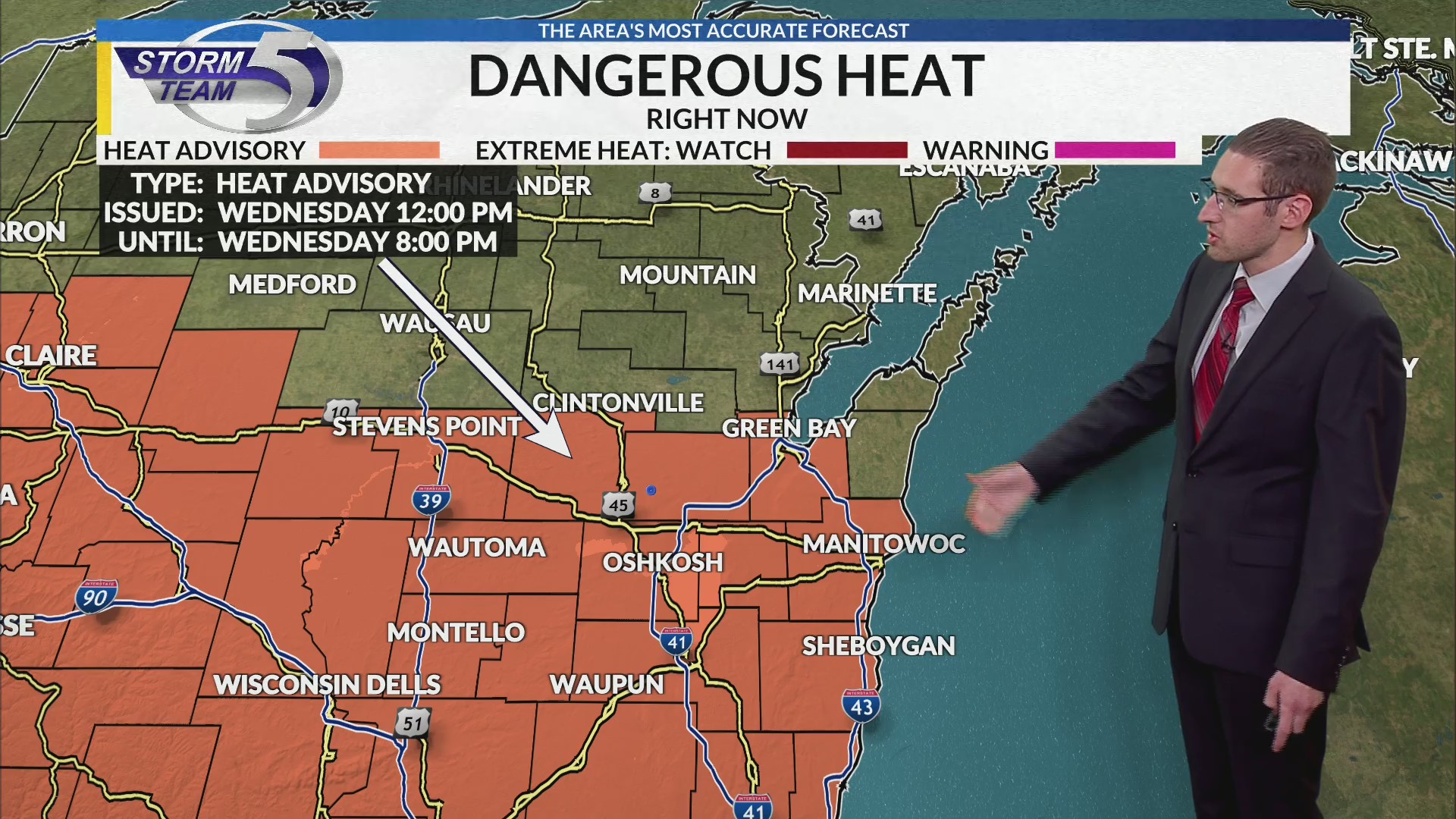 Northeast Wisconsin Weather: Heat, humidity, and storms on Wednesday ...