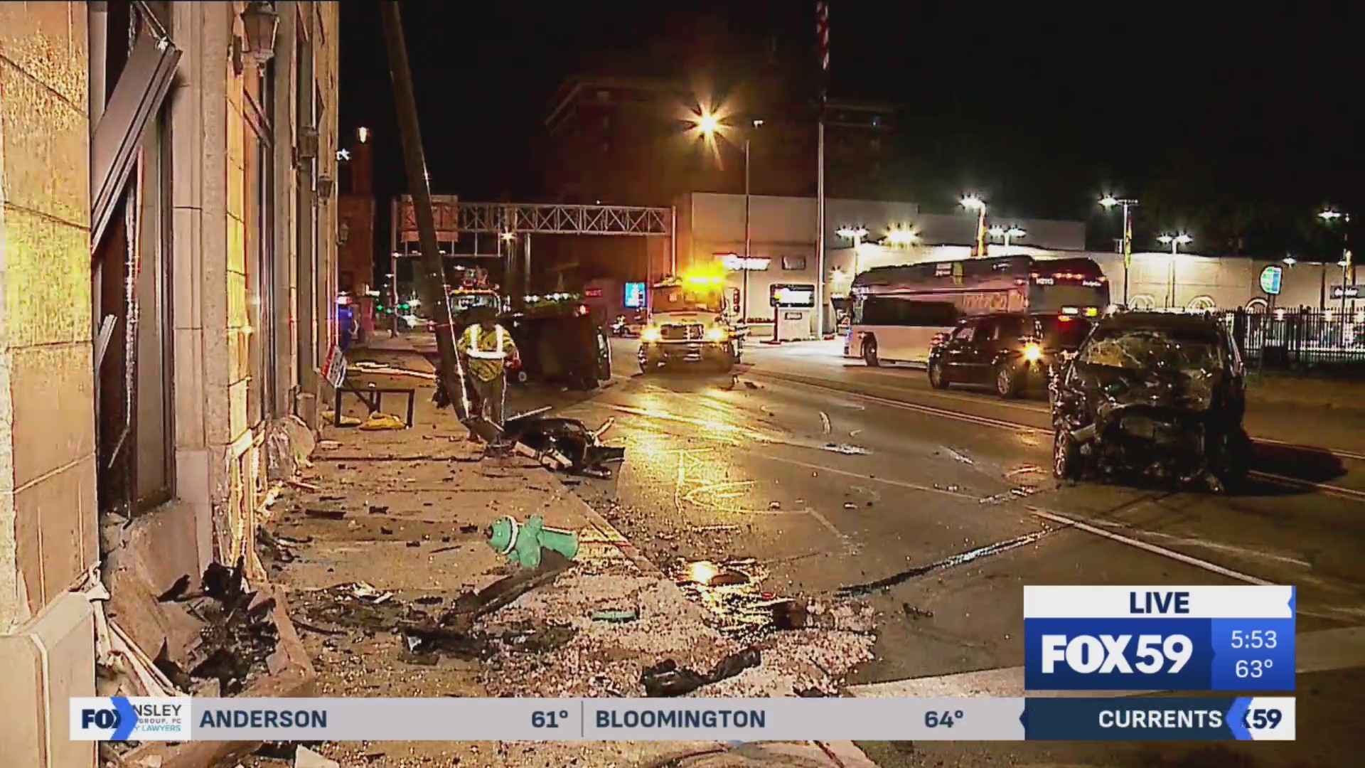 Vehicle hits building during crash on near north side – Fox 59