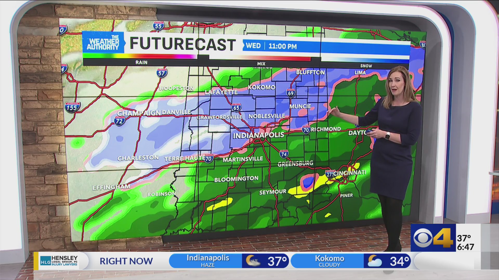 Turning wet today, a change to snow showers late – Fox 59