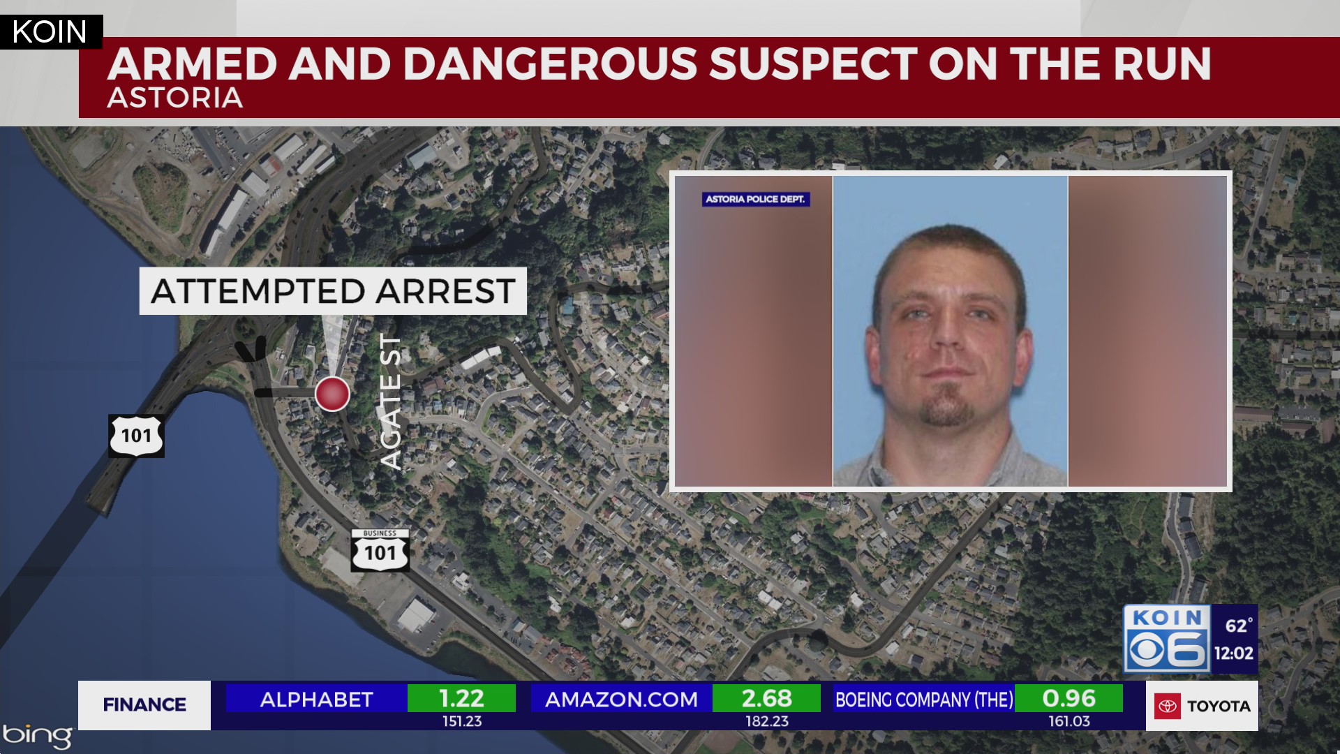 Armed and dangerous suspect on the run in Astoria – KOIN.com
