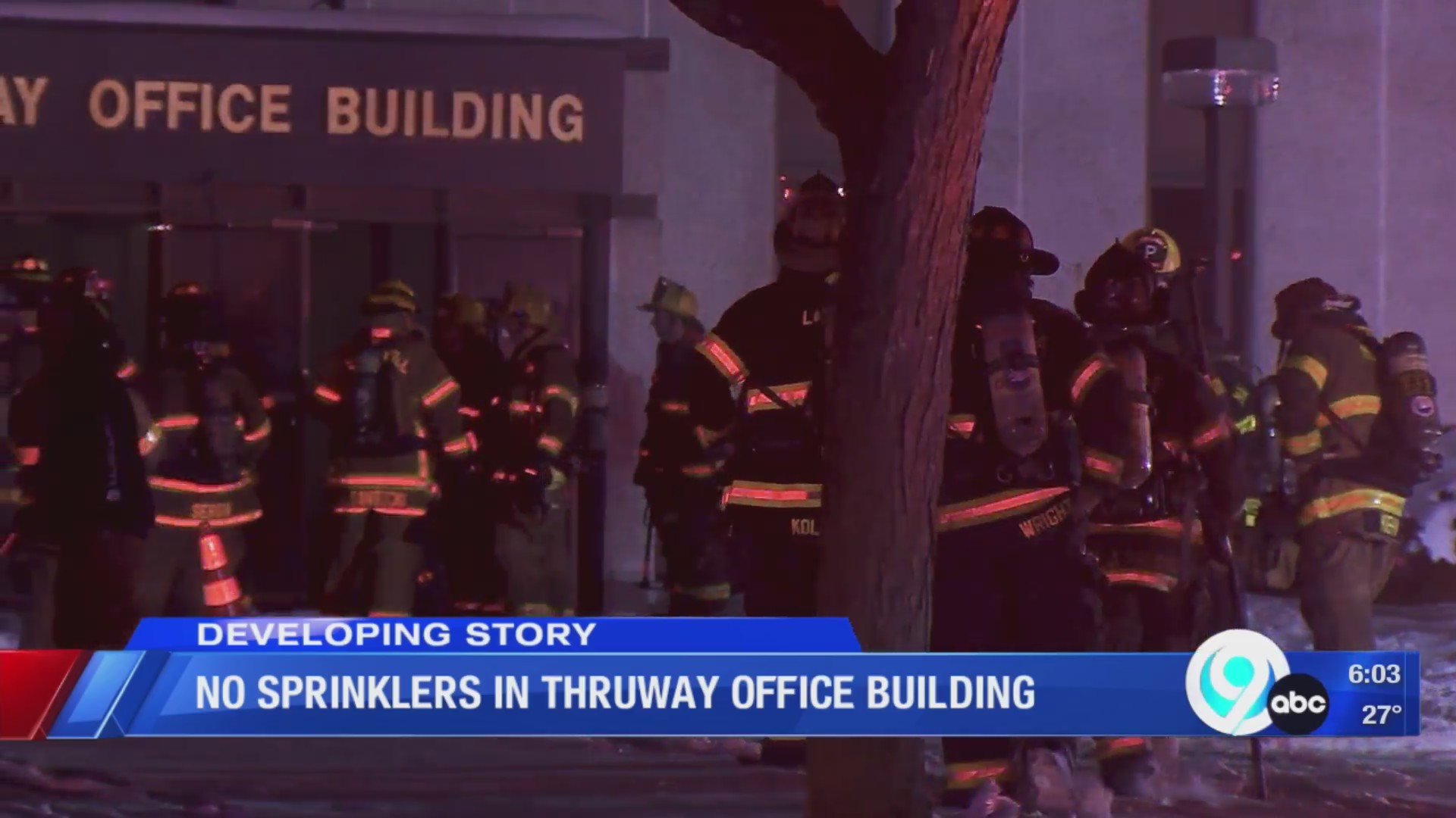 No sprinklers in Thruway office building that caught fire – WSYR