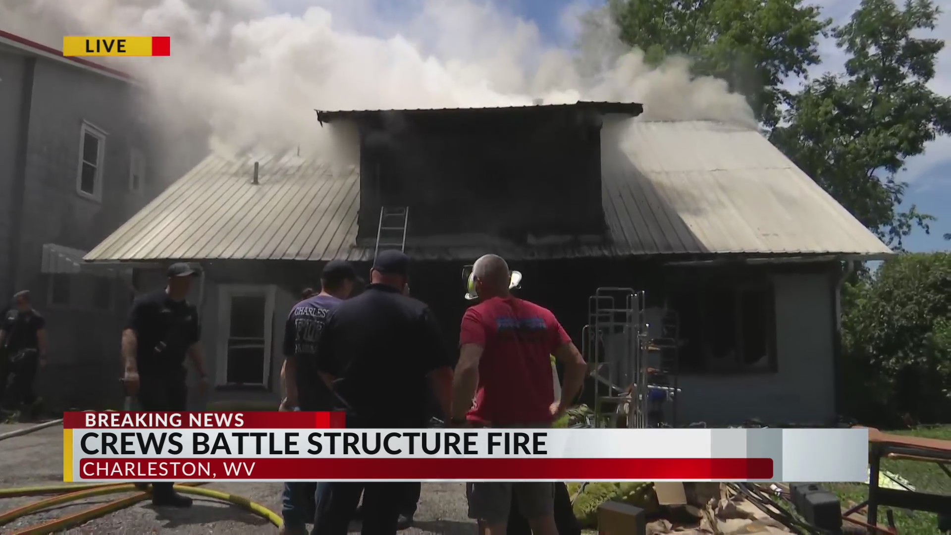 Crews battle structure fire in Charleston – WOWK 13 News